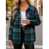 image:imageAUTOMET Shackets for Women Plaid Flannel ShirtsGreen