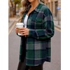 image:imageAUTOMET Shackets for Women Plaid Flannel ShirtsGreen