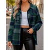 image:imageAUTOMET Shackets for Women Plaid Flannel ShirtsGreen