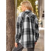 image:imageAUTOMET Shackets for Women Plaid Flannel ShirtsGrey