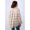 image:imageAUTOMET Shackets for Women Plaid Flannel ShirtsKhaki