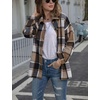 image:imageAUTOMET Shackets for Women Plaid Flannel ShirtsKhakigrey