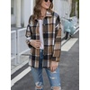 image:imageAUTOMET Shackets for Women Plaid Flannel ShirtsKhakigrey