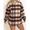 image:imageAUTOMET Shackets for Women Plaid Flannel ShirtsOrangeblack