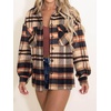 image:imageAUTOMET Shackets for Women Plaid Flannel ShirtsOrangeblack