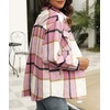 image:imageAUTOMET Shackets for Women Plaid Flannel ShirtsPink
