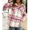 image:imageAUTOMET Shackets for Women Plaid Flannel ShirtsPink