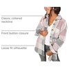image:imageAUTOMET Shackets for Women Plaid Flannel ShirtsPinkgrey