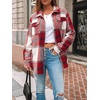 image:imageAUTOMET Shackets for Women Plaid Flannel ShirtsRed