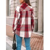 image:imageAUTOMET Shackets for Women Plaid Flannel ShirtsRed