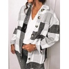 image:imageAUTOMET Shackets for Women Plaid Flannel ShirtsWhitegrey