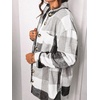 image:imageAUTOMET Shackets for Women Plaid Flannel ShirtsWhitegrey