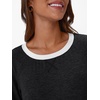 image:imageAUTOMET Womens Color Block Long Sleeve Shirts Oversized Crewneck Casual TopBlack