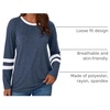 image:imageAUTOMET Womens Color Block Long Sleeve Shirts Oversized Crewneck Casual TopBlue