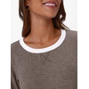 image:imageAUTOMET Womens Color Block Long Sleeve Shirts Oversized Crewneck Casual TopCoffeegrey