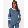 image:imageAUTOMET Womens Color Block Long Sleeve Shirts Oversized Crewneck Casual TopLightblue