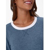 image:imageAUTOMET Womens Color Block Long Sleeve Shirts Oversized Crewneck Casual TopLightblue