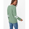 image:imageAUTOMET Womens Color Block Long Sleeve Shirts Oversized Crewneck Casual TopLightgreen