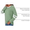 image:imageAUTOMET Womens Color Block Long Sleeve Shirts Oversized Crewneck Casual TopLightgreen