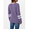 image:imageAUTOMET Womens Color Block Long Sleeve Shirts Oversized Crewneck Casual TopPurple