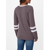 image:imageAUTOMET Womens Color Block Long Sleeve Shirts Oversized Crewneck Casual TopRosetaupe