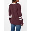 image:imageAUTOMET Womens Color Block Long Sleeve Shirts Oversized Crewneck Casual TopWinered