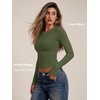 image:imageAUTOMET Womens Crew Neck Long Sleeve Shirts Compression Underscrubs TopsArmygreen