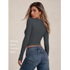 image:imageAUTOMET Womens Crew Neck Long Sleeve Shirts Compression Underscrubs TopsGray