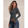 image:imageAUTOMET Womens Crew Neck Long Sleeve Shirts Compression Underscrubs TopsGray