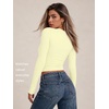 image:imageAUTOMET Womens Crew Neck Long Sleeve Shirts Compression Underscrubs TopsLemon Yellow