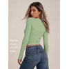 image:imageAUTOMET Womens Crew Neck Long Sleeve Shirts Compression Underscrubs TopsLight Green