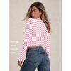 image:imageAUTOMET Womens Crew Neck Long Sleeve Shirts Compression Underscrubs TopsPink Dots