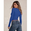 image:imageAUTOMET Womens Crew Neck Long Sleeve Shirts Compression Underscrubs TopsRoyalblue