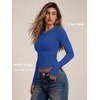image:imageAUTOMET Womens Crew Neck Long Sleeve Shirts Compression Underscrubs TopsRoyalblue