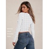 image:imageAUTOMET Womens Crew Neck Long Sleeve Shirts Compression Underscrubs TopsWhite Dots