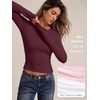 image:imageAUTOMET Womens Crew Neck Long Sleeve Shirts Compression Underscrubs TopsWinered