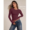 image:imageAUTOMET Womens Crew Neck Long Sleeve Shirts Compression Underscrubs TopsWinered