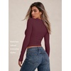 image:imageAUTOMET Womens Crew Neck Long Sleeve Shirts Compression Underscrubs TopsWinered