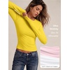 image:imageAUTOMET Womens Crew Neck Long Sleeve Shirts Compression Underscrubs TopsYellow