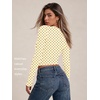image:imageAUTOMET Womens Crew Neck Long Sleeve Shirts Compression Underscrubs TopsYellow Dots