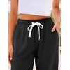 image:imageAUTOMET Womens High Waisted Lounge Sweatpants Jogger Pants with PocketsBlack