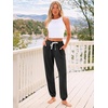 image:imageAUTOMET Womens High Waisted Lounge Sweatpants Jogger Pants with PocketsBlack