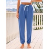 image:imageAUTOMET Womens High Waisted Lounge Sweatpants Jogger Pants with PocketsBlue