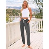 image:imageAUTOMET Womens High Waisted Lounge Sweatpants Jogger Pants with PocketsDark Grey
