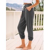image:imageAUTOMET Womens High Waisted Lounge Sweatpants Jogger Pants with PocketsDark Grey