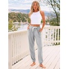 image:imageAUTOMET Womens High Waisted Lounge Sweatpants Jogger Pants with PocketsGrey