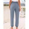 image:imageAUTOMET Womens High Waisted Lounge Sweatpants Jogger Pants with PocketsGreyblue