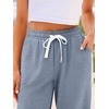 image:imageAUTOMET Womens High Waisted Lounge Sweatpants Jogger Pants with PocketsGreyblue