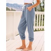 image:imageAUTOMET Womens High Waisted Lounge Sweatpants Jogger Pants with PocketsGreyblue