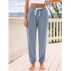 image:imageAUTOMET Womens High Waisted Lounge Sweatpants Jogger Pants with PocketsGreyblue